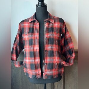 Bass Outdoor Red and Black Plaid Jacket shacket XS